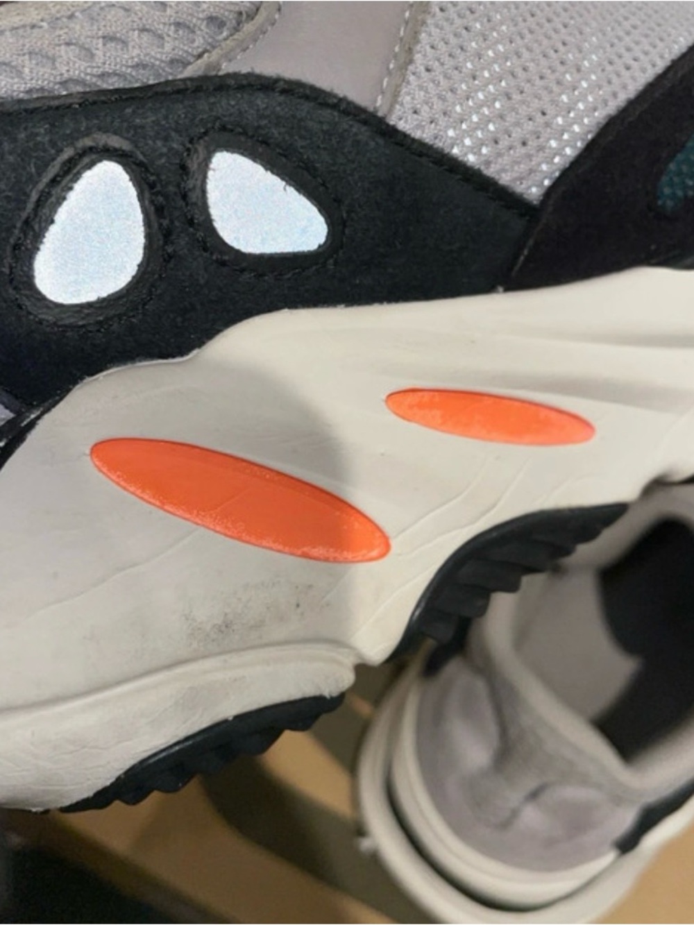 Yeezy Kids Sneakers in Gray, Blue, Black & Cream - Picture 9 of 12
